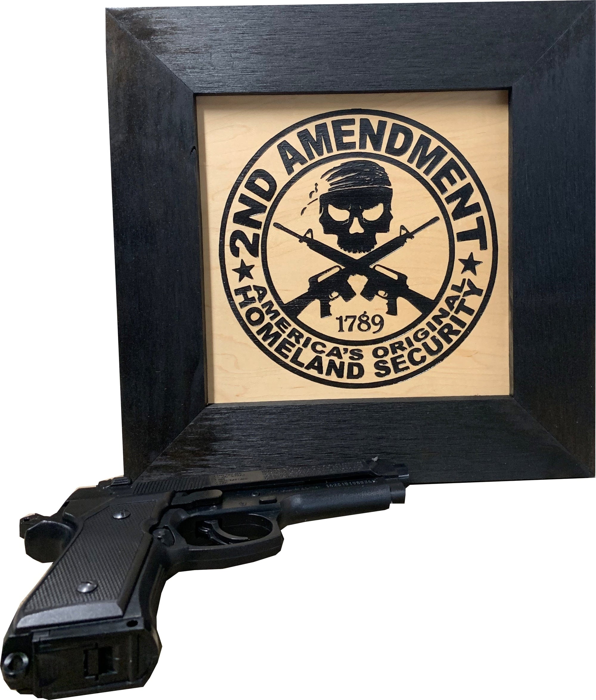 Second Amendment Hidden Gun Safe, 2nd Amendment Skull Concealment Shelf Armadillo Safe and Vault