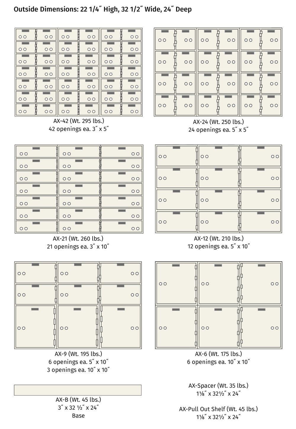 SoCal Safe AX Series Modular Safe Deposit Boxes Armadillo Safe and Vault