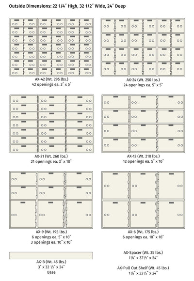 SoCal Safe AX Series Modular Safe Deposit Boxes Armadillo Safe and Vault