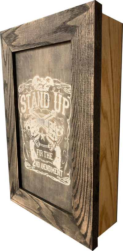 Stand Up for the 2nd Amendment Hidden Gun Storage Firearm Concealment Wall Decor Armadillo Safe and Vault