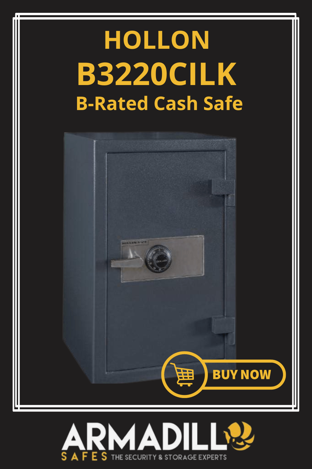Hollon B3220CILK B-Rated Cash Safe Armadillo Safe and Vault