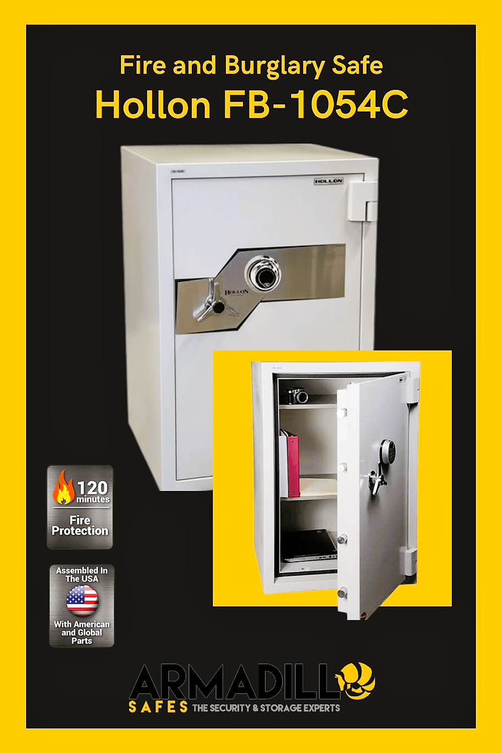 Hollon FB-1054C Fire and Burglary Safe Armadillo Safe and Vault