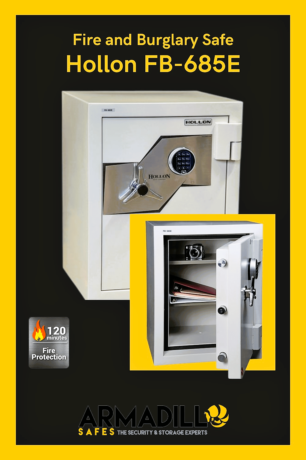 Hollon FB-685E Fire and Burglary Safe Armadillo Safe and Vault