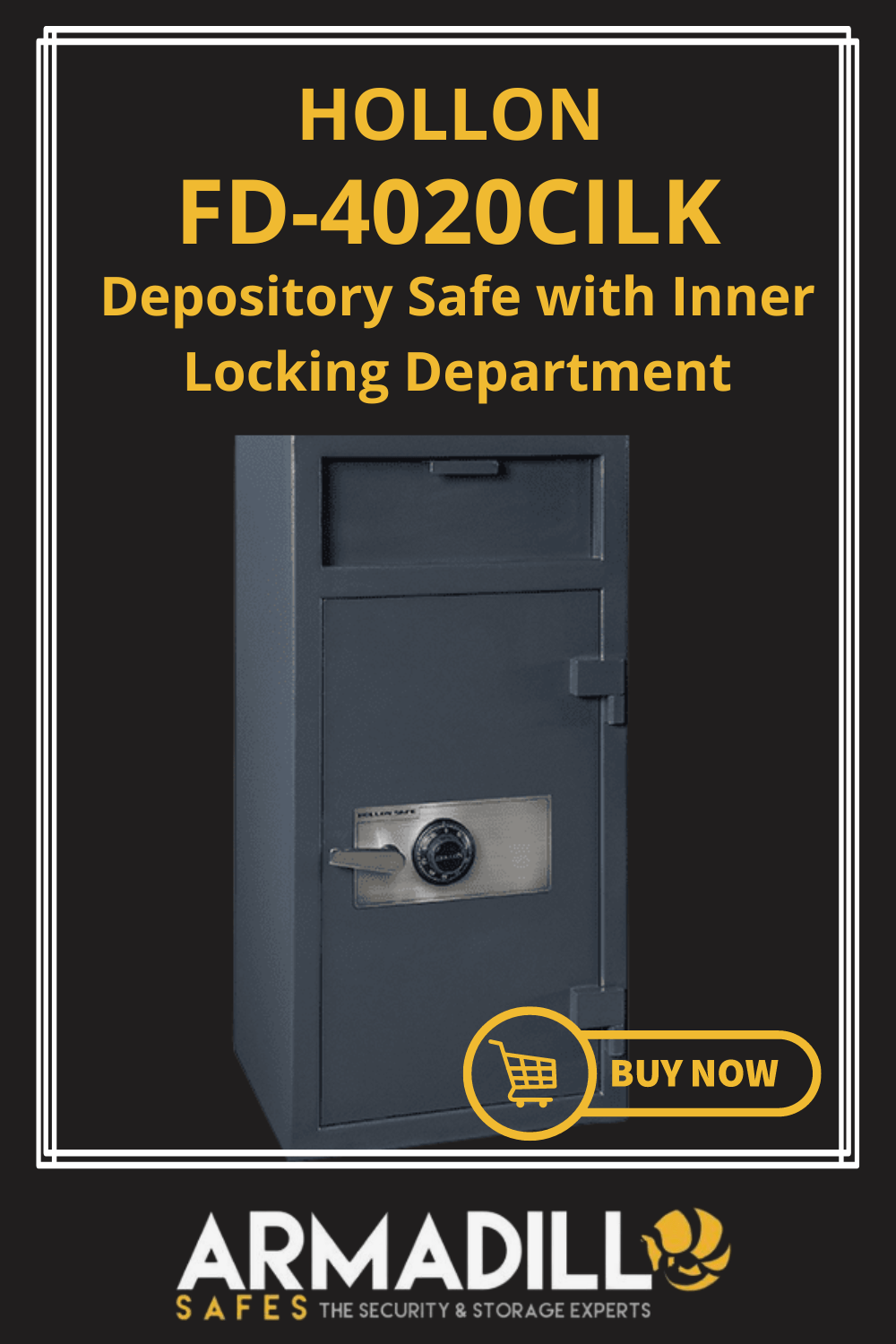 Hollon FD-4020CILK Depository Safe with Inner Locking Department Armadillo Safe and Vault
