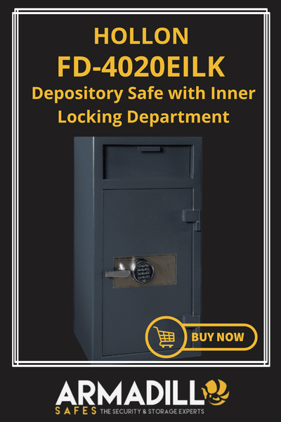 Hollon FD-4020EILK Depository Safe with Inner Locking Department Armadillo Safe and Vault