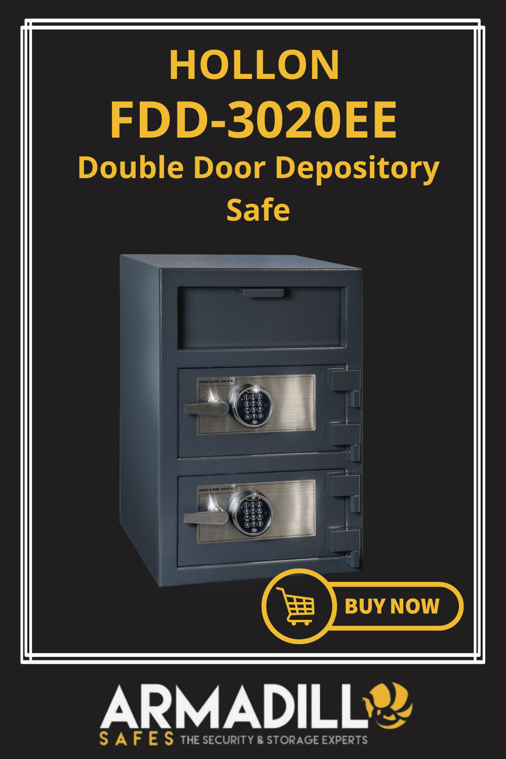 Hollon FDD-3020EE Double Door Depository Safe Armadillo Safe and Vault