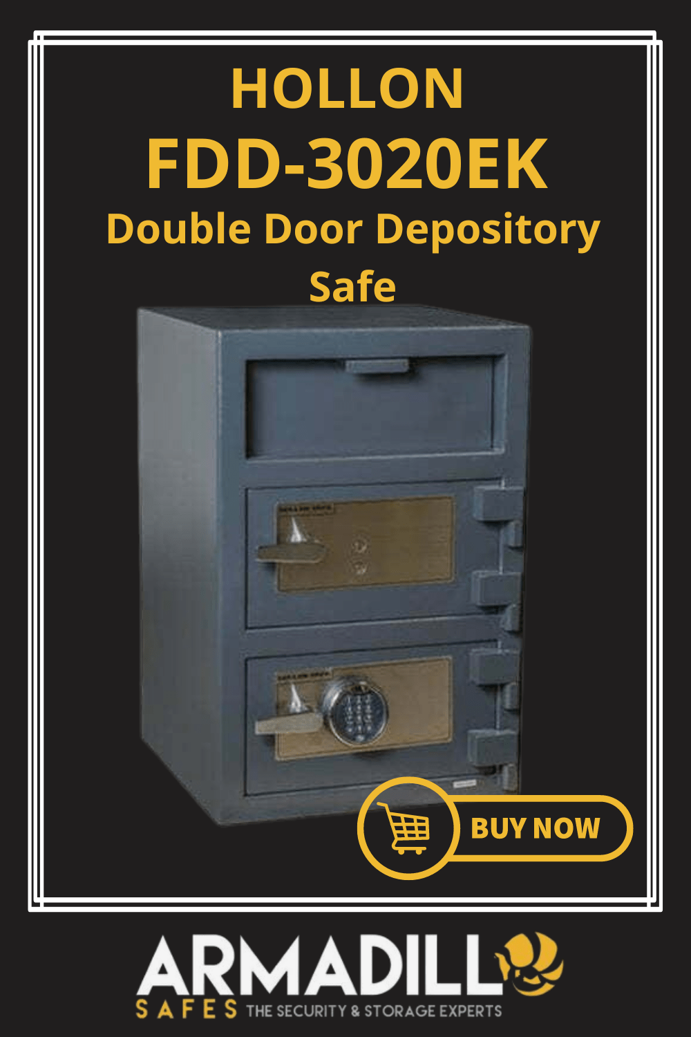 Hollon FDD-3020EK Double Door Depository Safe Armadillo Safe and Vault