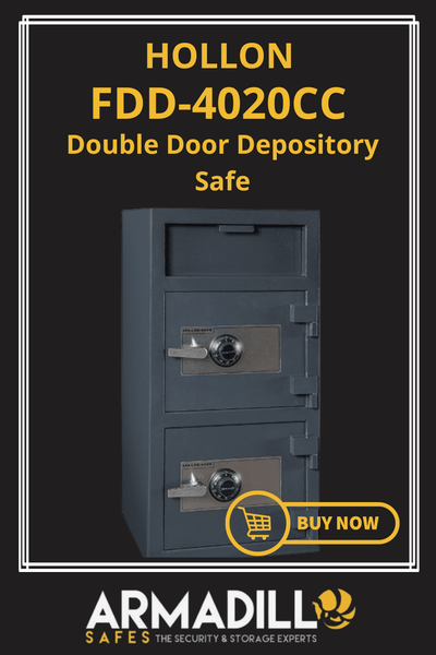 Hollon FDD-4020CC Double Door Depository Safe Armadillo Safe and Vault