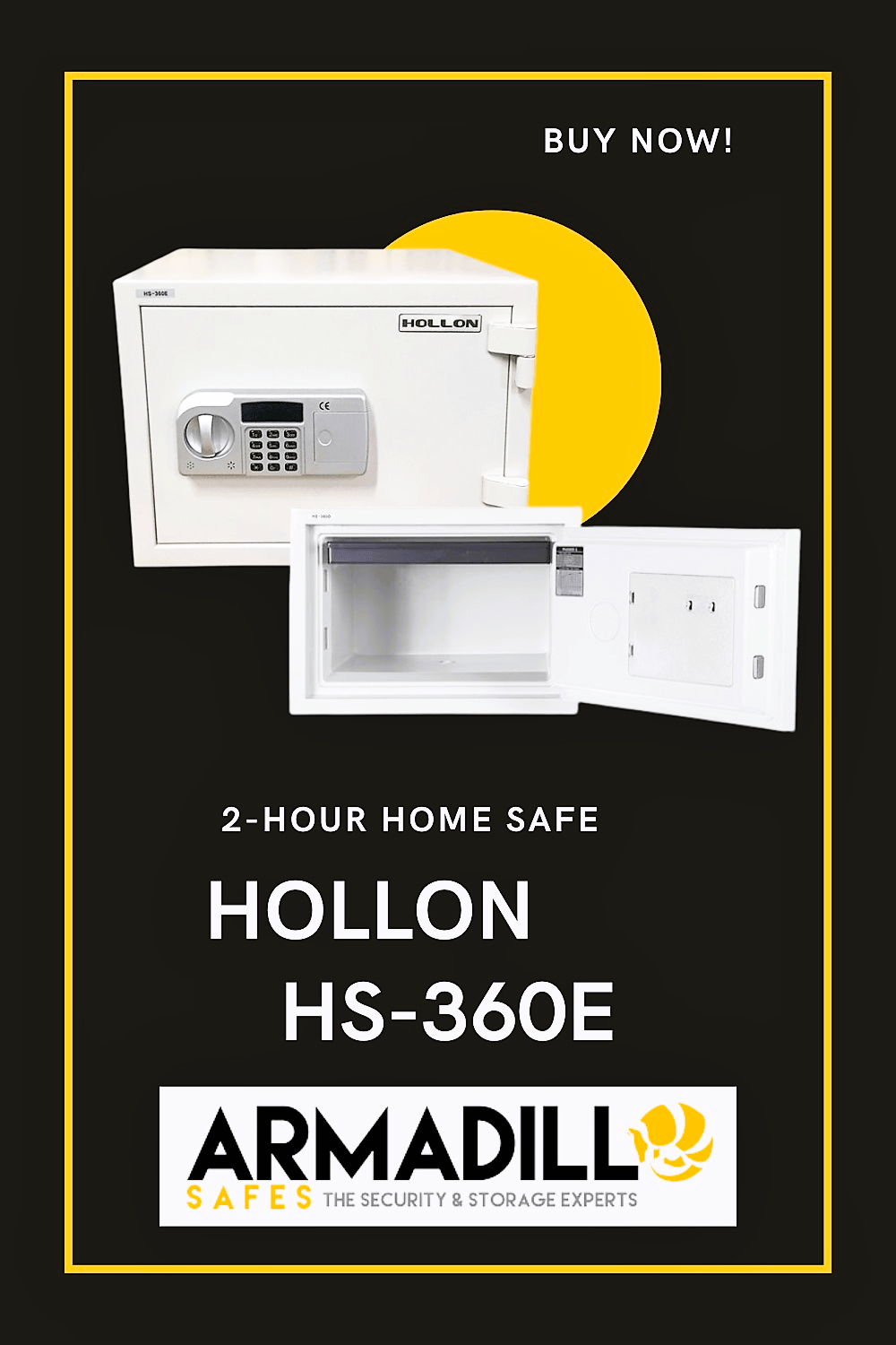 Hollon HS-360E 2-Hour Home Safe Armadillo Safe and Vault