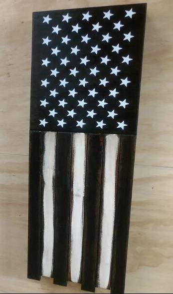 Liberty Home 39” X 14” Half Wooden American Flag Hidden Gun Case Armadillo Safe and Vault
