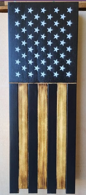 Liberty Home 39” x 14” Half-Wooden American Flag Hidden Gun Case Armadillo Safe and Vault