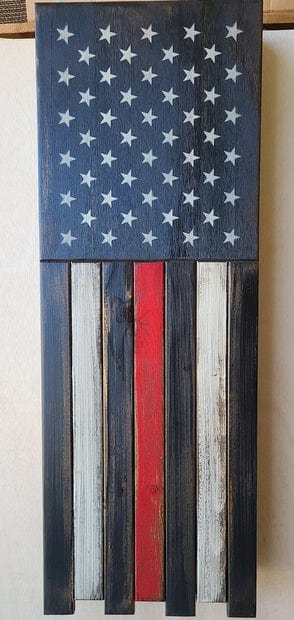 Liberty Home 39” x 14” Half-Wooden American Flag Hidden Gun Case Armadillo Safe and Vault
