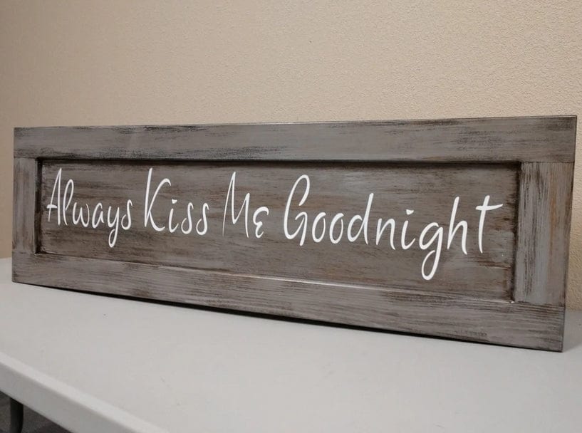 Liberty Home Always Kiss Me Goodnight Wooden Sign Armadillo Safe and Vault