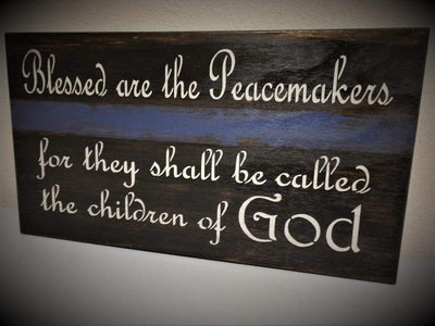 Liberty Home Blessed Are the Peacemakers Mini Gun Storage Sign Armadillo Safe and Vault