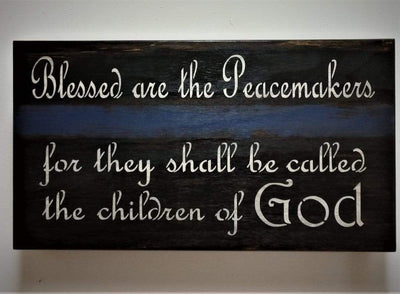 Liberty Home Blessed Are the Peacemakers Mini Gun Storage Sign Armadillo Safe and Vault