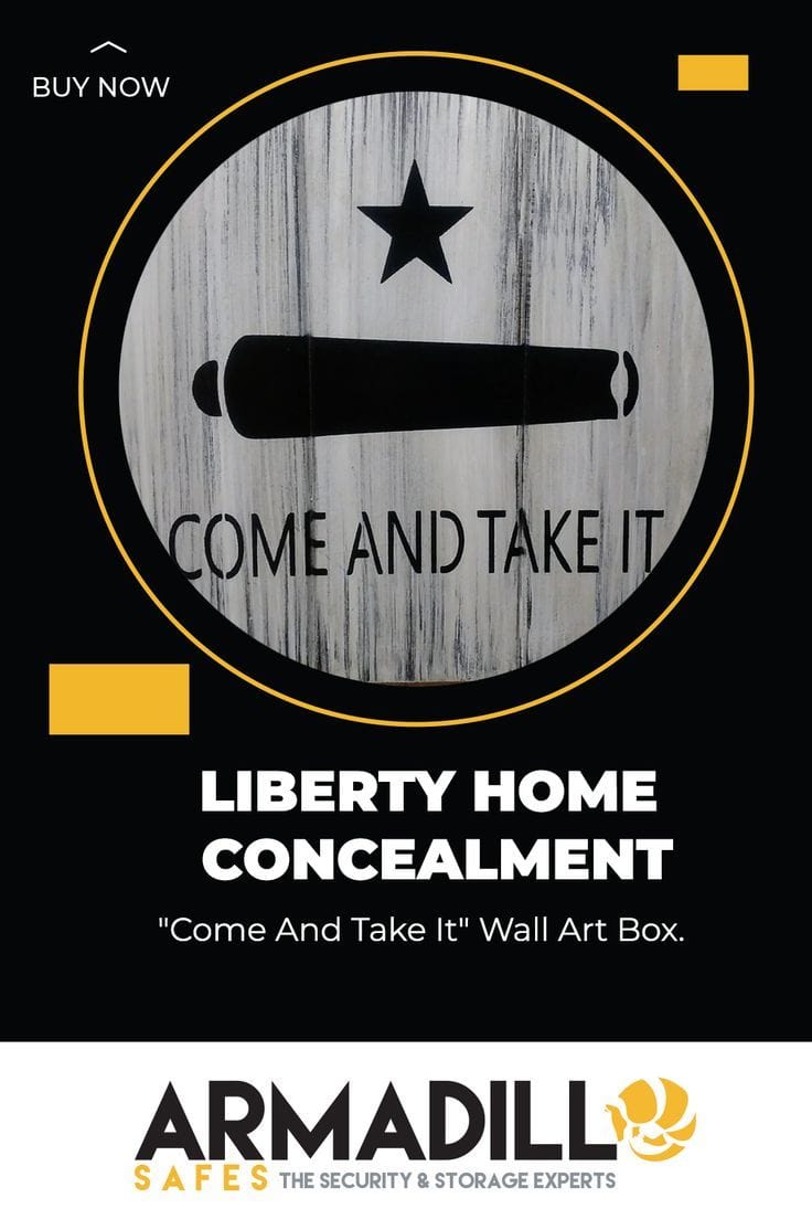 Liberty Home "Come and Take It" Wall Art Box Armadillo Safe and Vault