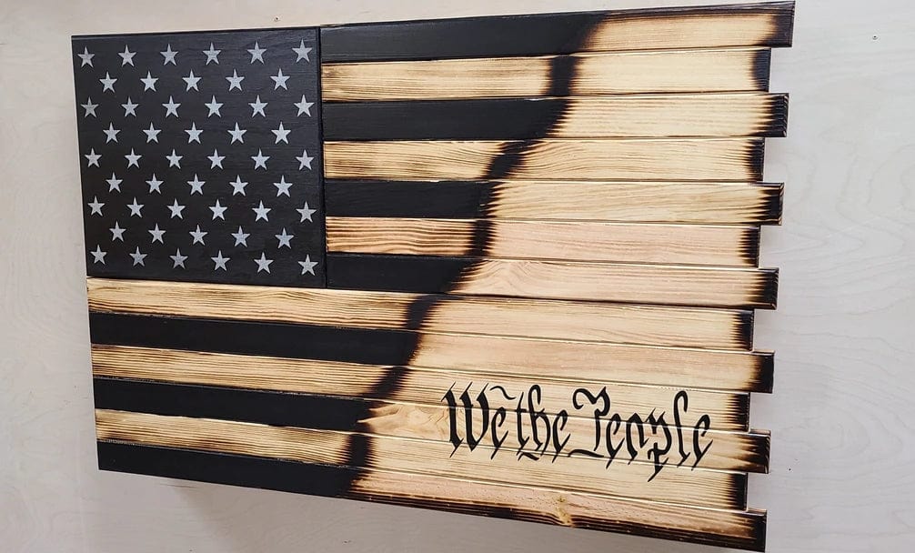 Liberty Home We The People Hidden Gun Storage Sign Charred - Armadillo  Safes