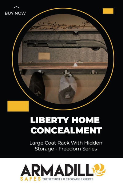 Liberty Home Freedom Series Concealment Coat Rack Large Armadillo Safe and Vault