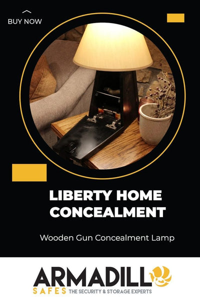 Liberty Home Hidden Gun Concealment Lamp Armadillo Safe and Vault