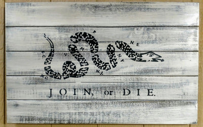 Liberty Home "Join or Die" Hidden Gun Storage Sign Armadillo Safe and Vault