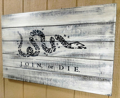 Liberty Home "Join or Die" Hidden Gun Storage Sign Armadillo Safe and Vault