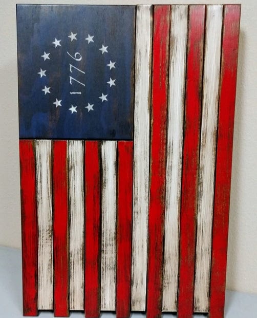Liberty Home Large Vertical Hanging American Flag Gun Concealment Case Armadillo Safe and Vault