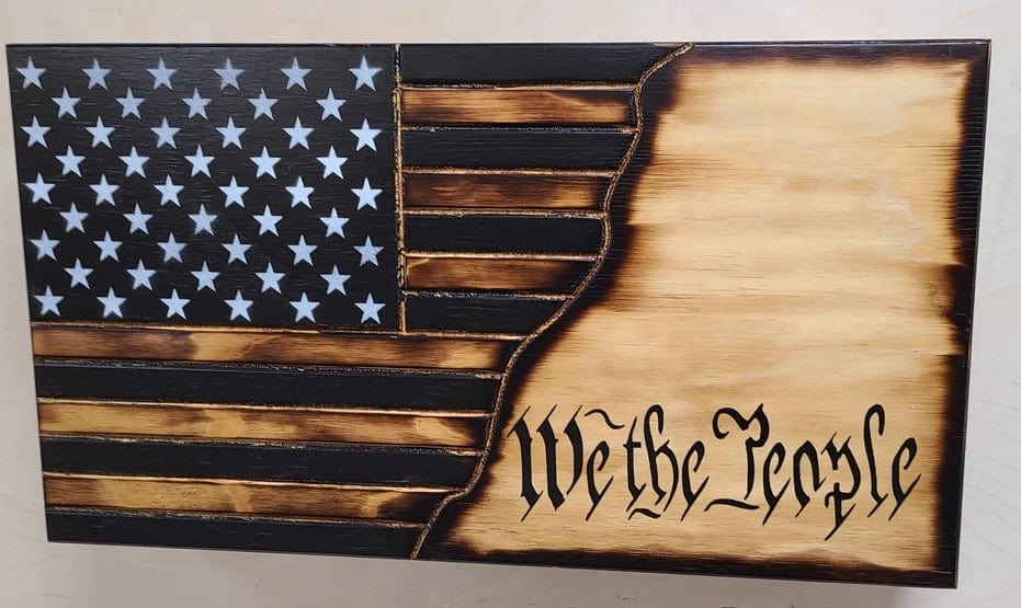 Liberty Home We The People Hidden Gun Storage Sign Charred - Armadillo  Safes