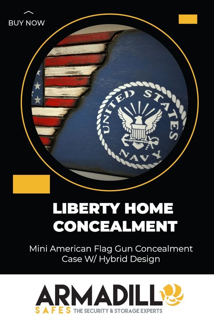 Liberty Home Mini American/Hybrid Flag Gun Concealment Case Armadillo Safe and Vault