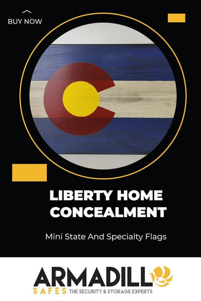 Liberty Home Mini State and Specialty Flags Armadillo Safe and Vault