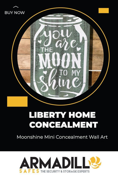 Liberty Home Moonshine Mini Concealment Wall Art Armadillo Safe and Vault