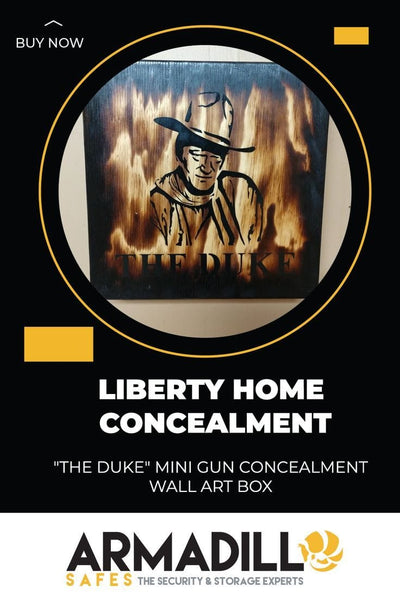 Liberty Home "The Duke" Mini Wall Art Box Armadillo Safe and Vault