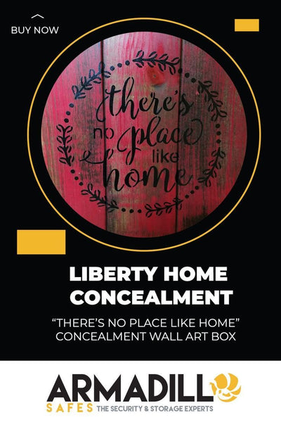 Liberty Home “There's No Place Like Home” Concealment Wall Art Box Armadillo Safe and Vault