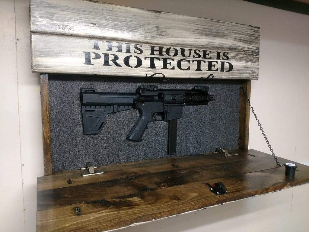 Liberty Home Charred AR-15 Join or Die Hidden Gun Storage Sign