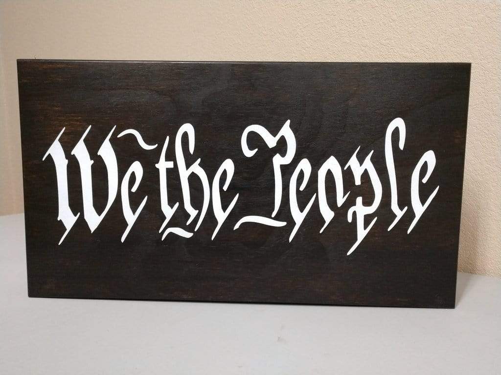 Liberty Home We The People Hidden Gun Storage Sign Charred - Armadillo  Safes
