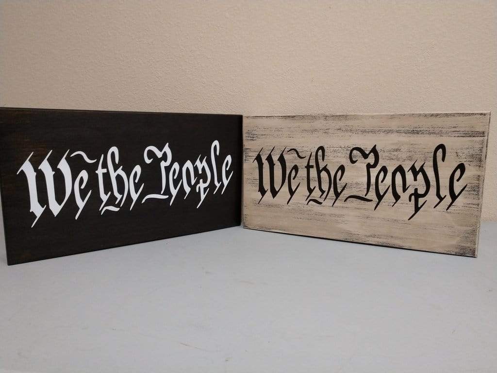 Liberty Home We The People Hidden Gun Storage Sign Charred - Armadillo  Safes