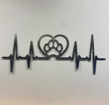 Metal Art of Wisconsin EKG Heartbeat Pet Love Armadillo Safe and Vault