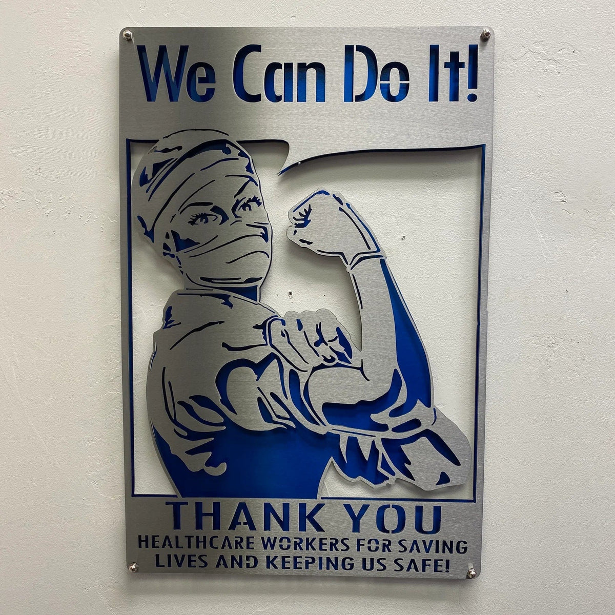Metal Art of Wisconsin Nurses “We Can Do It” Double Layered Armadillo Safe and Vault