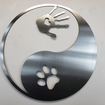 Metal Art of Wisconsin Paw Hand Ying Yang Armadillo Safe and Vault