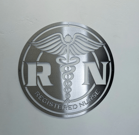 Metal Art of Wisconsin Registered Nurse Logo RN Armadillo Safe and Vault