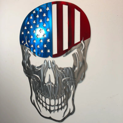 Metal Art of Wisconsin Stars and Stripes Skull Armadillo Safe and Vault