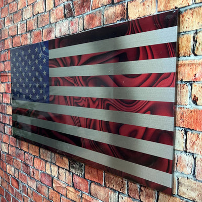 Metal Art of Wisconsin Swirled UV Ink Steel Flag Armadillo Safe and Vault