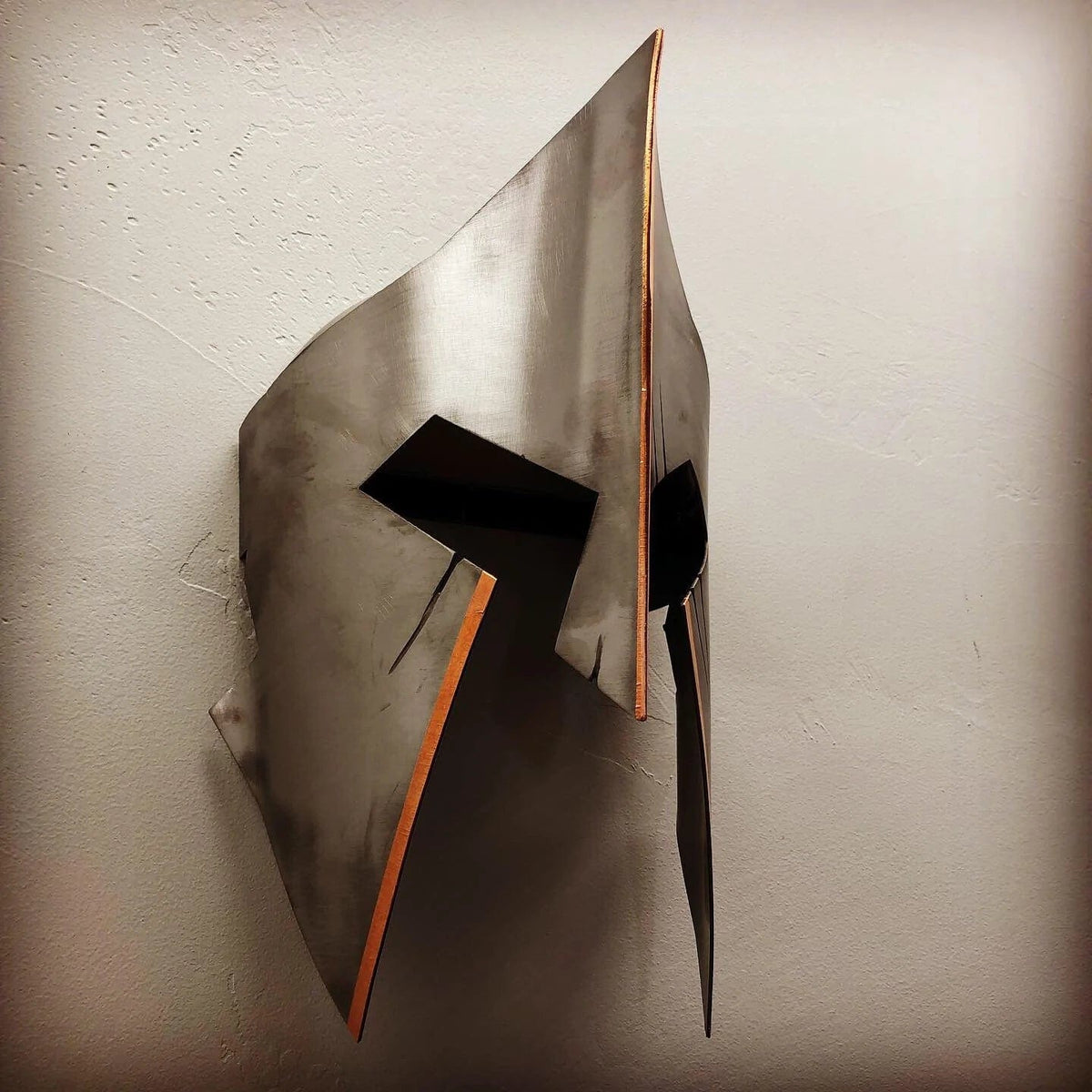 Metal Art of Wisconsin Wall Mounted Steel 3D Spartan Helmet Armadillo Safe and Vault
