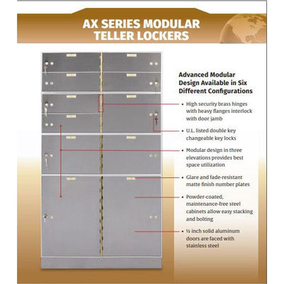 Socal - Bridgeman Safes AXL-4-10 Teller Lockers Armadillo Safe and Vault