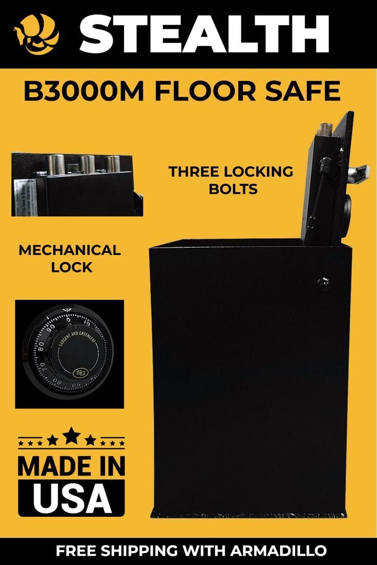 Stealth B3000 Heavy Duty Floor Safe Armadillo Safe and Vault