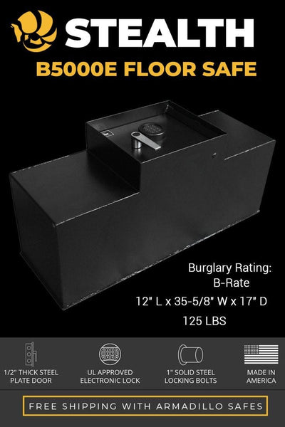 Stealth B5000 Heavy Duty Floor Safe Armadillo Safe and Vault