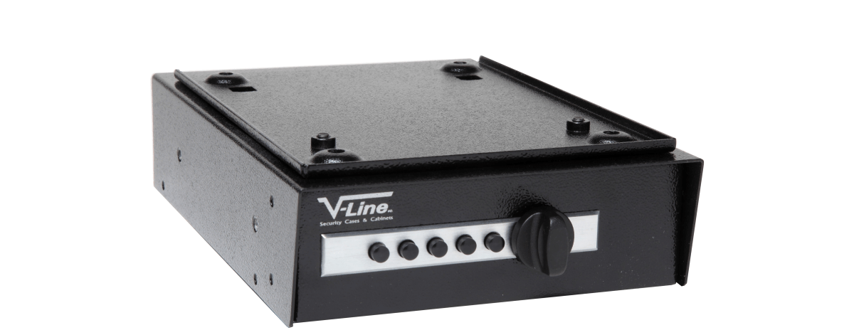 V-Line 2597-S BLK Desk Mate Handgun Safe Armadillo Safe and Vault