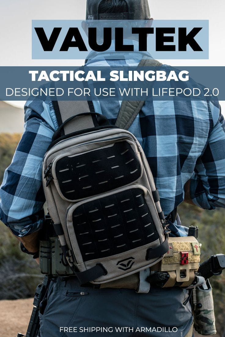 Vaultek LifePod 2.0 Tactical SlingBag Armadillo Safe and Vault
