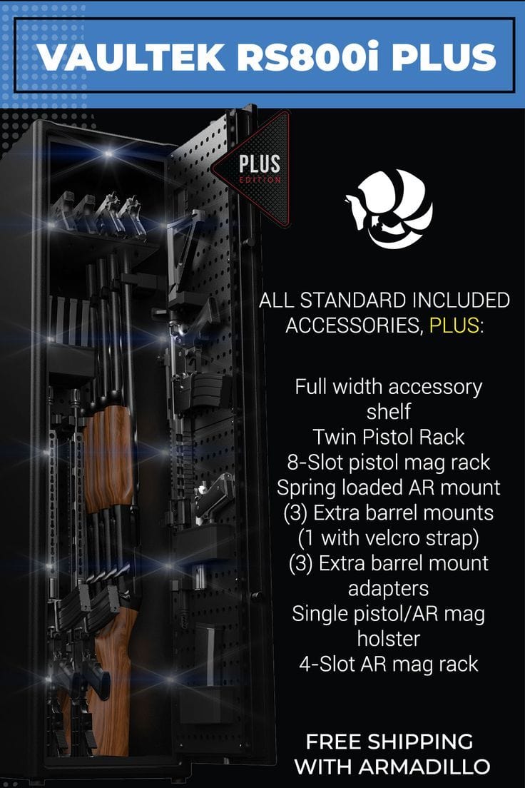 VAULTEK RS800i PLUS Edition Biometric & Wi-Fi Enabled Rifle Safe Armadillo Safe and Vault