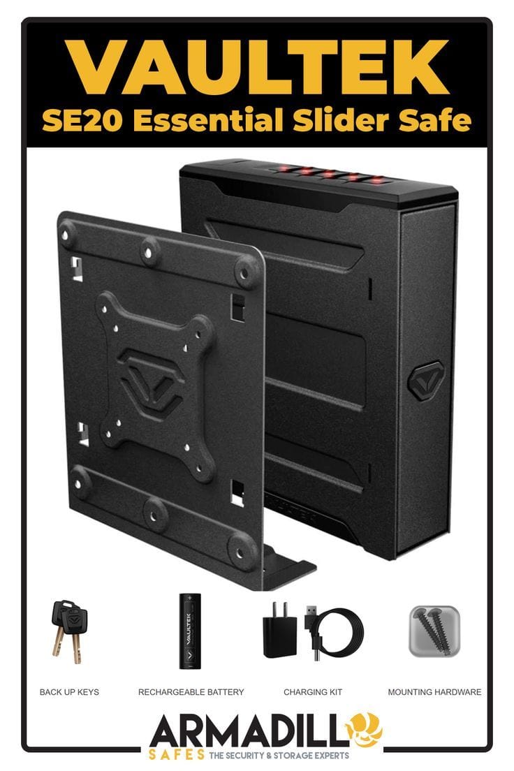 Vaultek SE20 Compact Rugged Slider Essential Safe Armadillo Safe and Vault