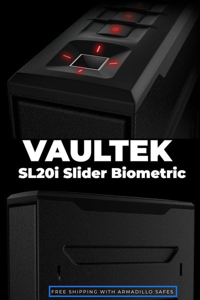 VAULTEK SL20i Compact Bluetooth Slider Rugged Smart Safe (Biometric) Armadillo Safe and Vault
